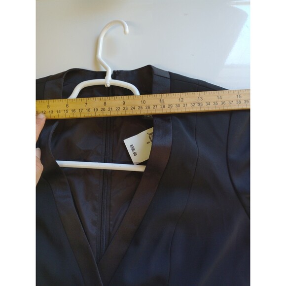 Jay Godfrey Women's Black Mini Tuxedo Dress SZ 0 Winter Whimsy Glam Holiday Chic - Picture 14 of 14